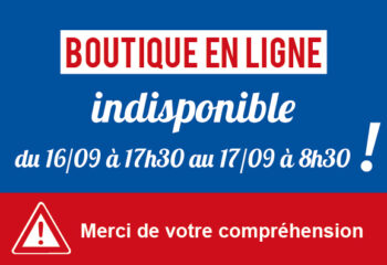 Boutique en ligne désactivée sept 2025