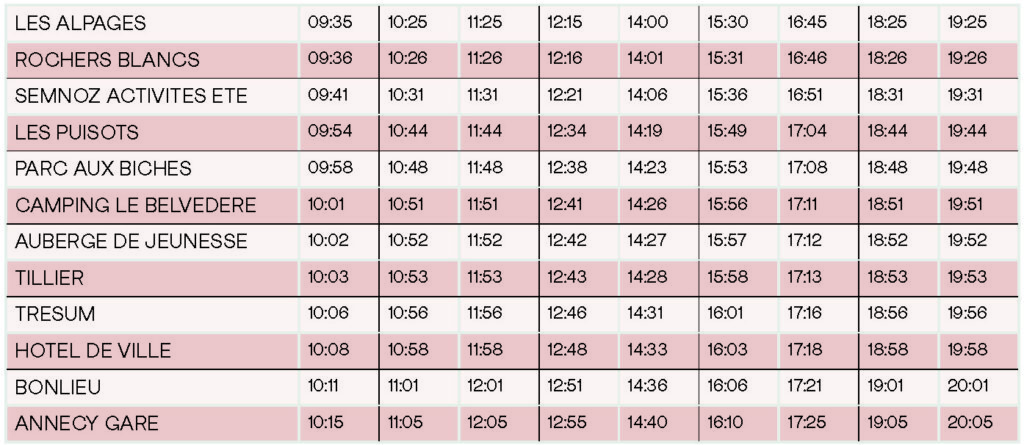 Horaires Retour S4