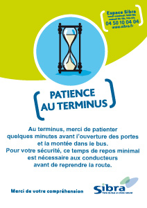 Affiche patience au terminus