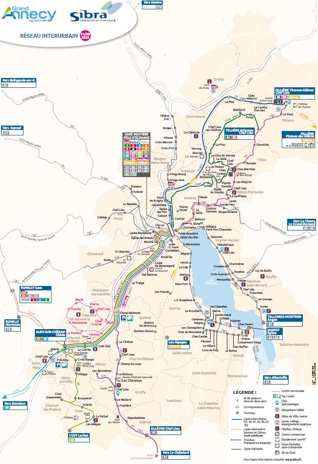 Plan réseau interurbain 