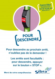 Affiche pour descendre